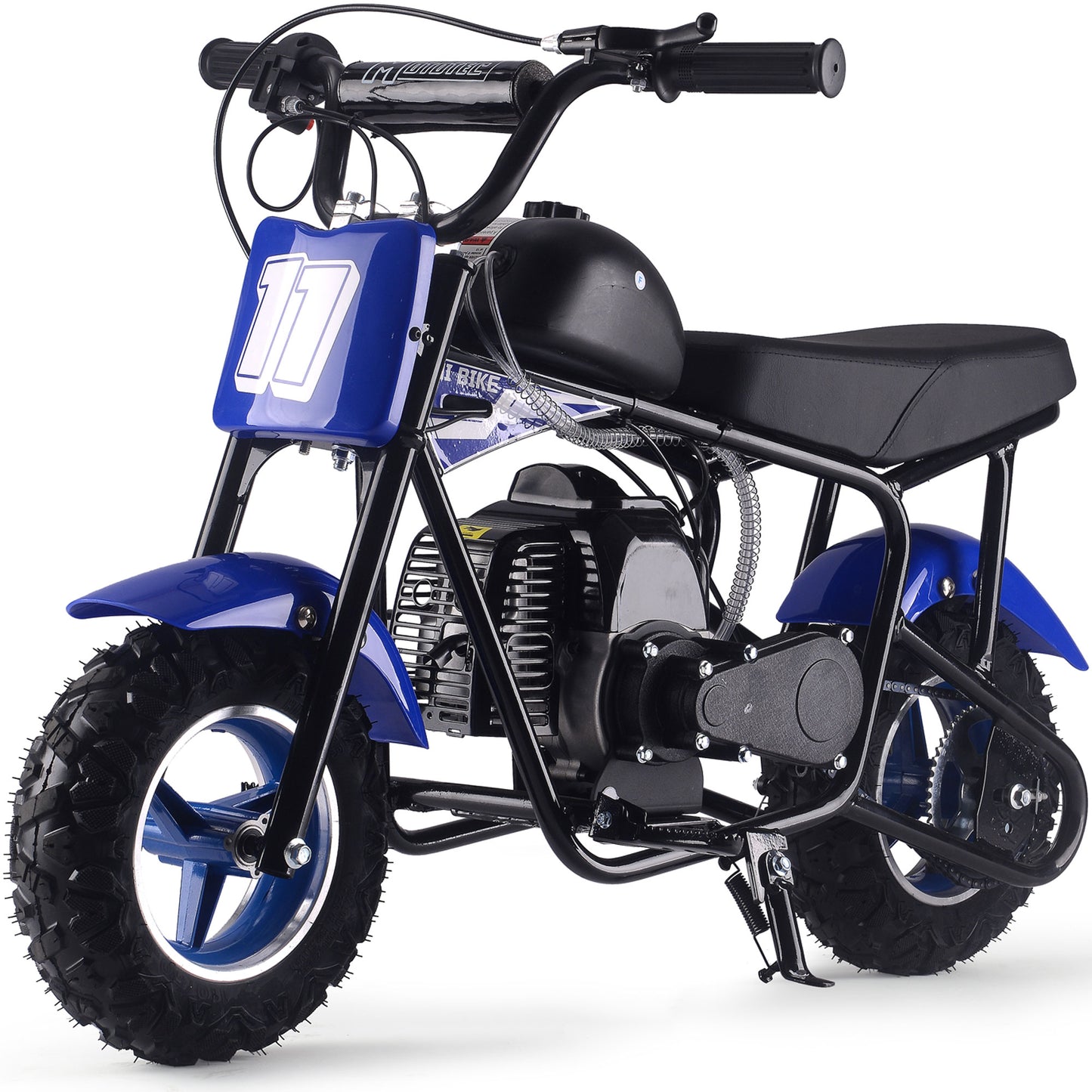 MotoTec Urchin 49cc 2-Stroke Kids Gas Mini Bike Blue - view 6