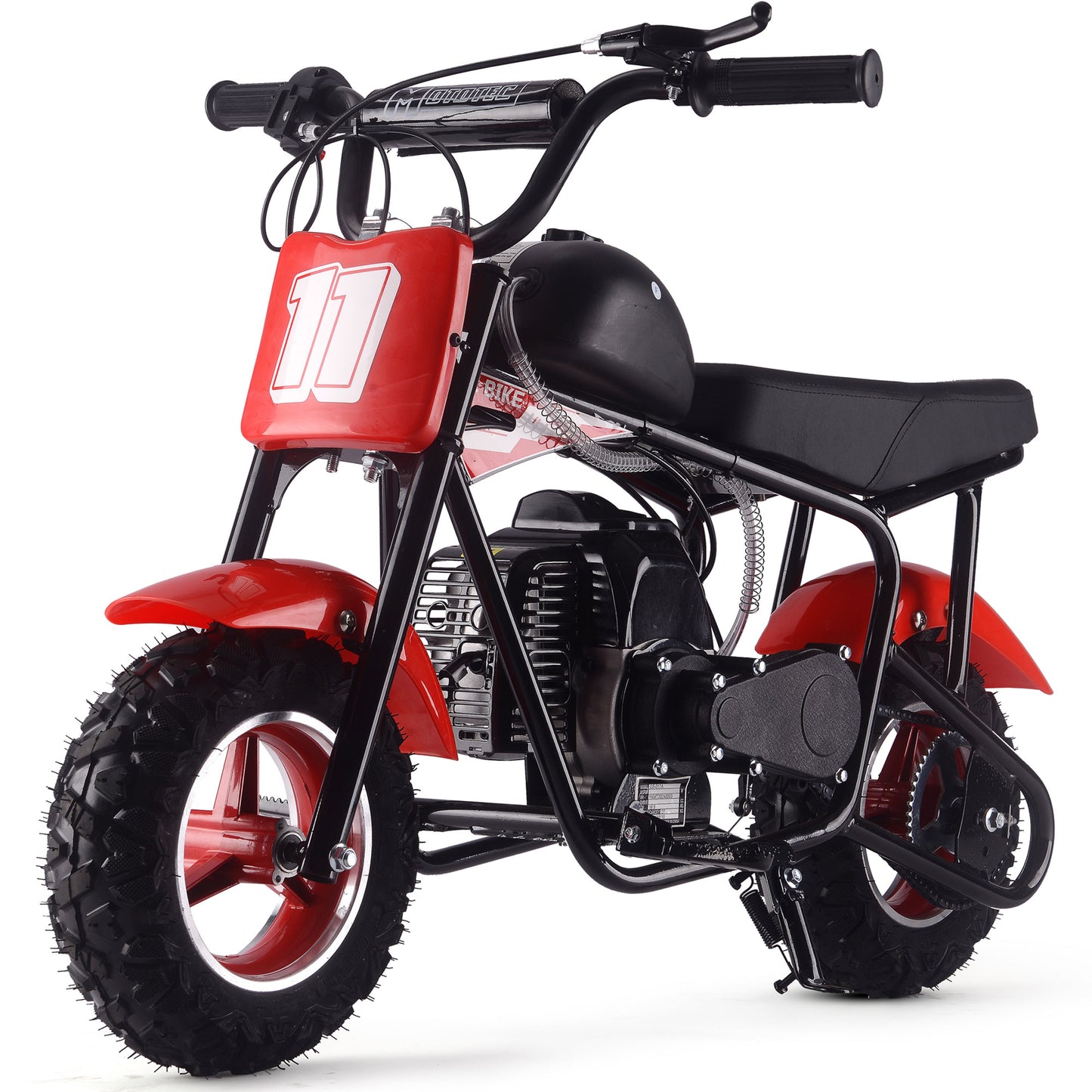 MotoTec Urchin 49cc 2-Stroke Kids Gas Mini Bike Red - view 6