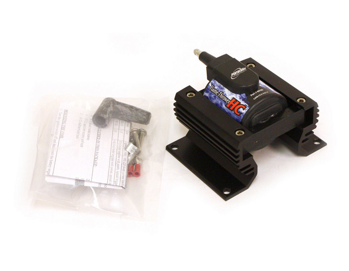 Pertronix Ignition Ignition Coil - Flame Thrower HC - E-Core - 0.32 ohm - Male HEI - 60000V - Black - Pertronix