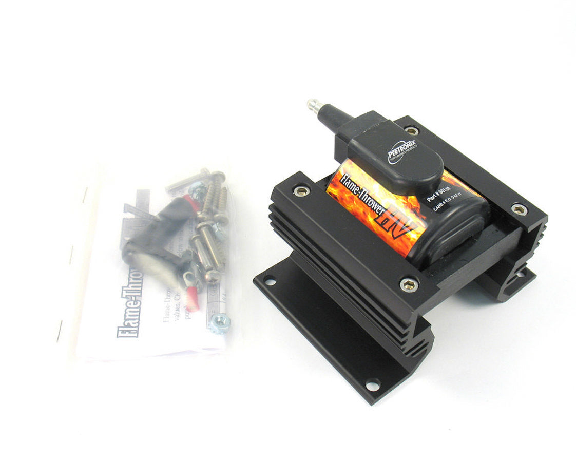Pertronix Ignition Ignition Coil - Flame Thrower HV - E-Core - 3 ohm - Male HEI - 60000V - Black - Pertronix Ignitor -