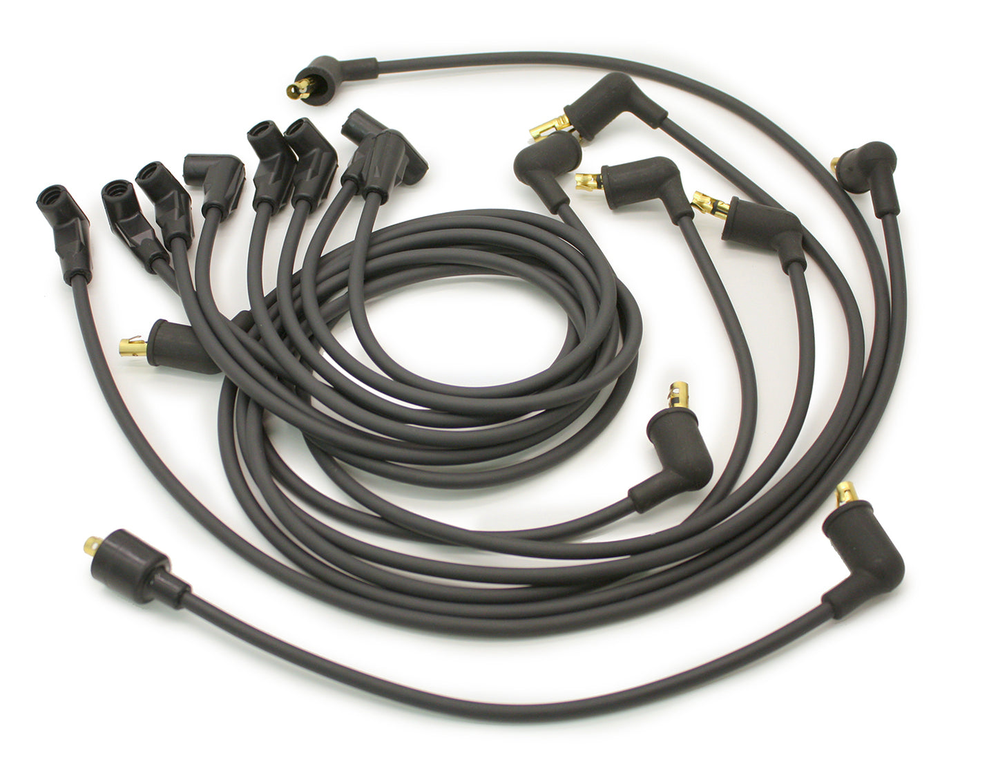 Pertronix Ignition Spark Plug Wire Set - Stock-Look - Spiral Core - 7 mm - Black - 90 Degree Plug Boots - Socket Style