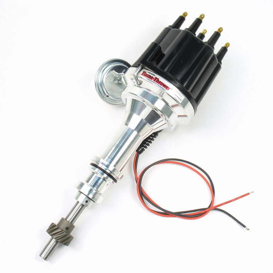Pertronix Ignition Distributor - Flame-Thrower Plug N Play Billet - Magnetic Pickup - Vacuum / Mechanical Advance -