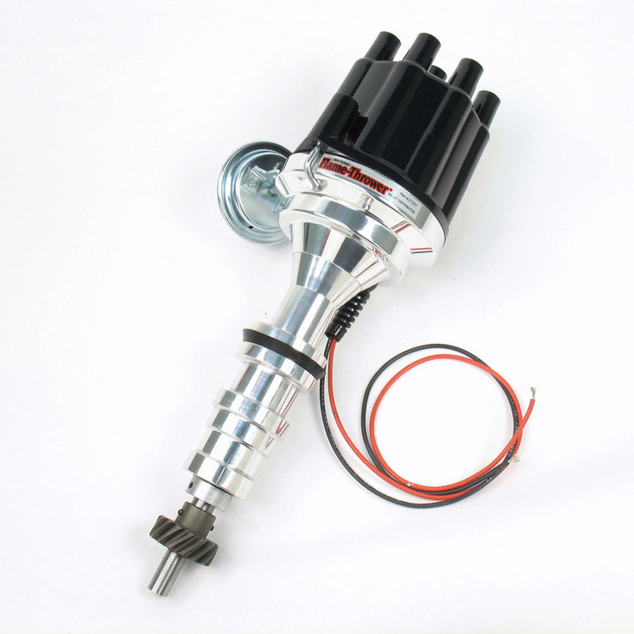 Pertronix Ignition Distributor - Flame-Thrower Plug N Play Billet - Magnetic Pickup - Vacuum / Mechanical Advance -