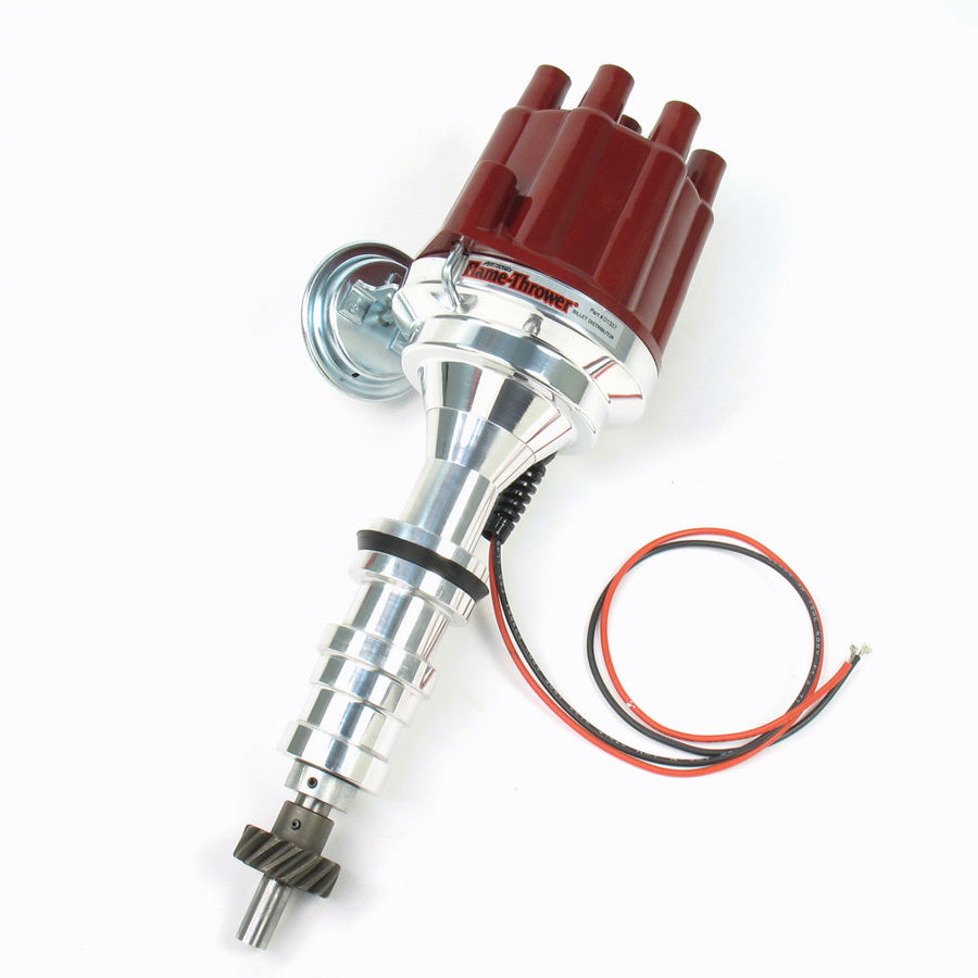 Pertronix Ignition Distributor - Flame-Thrower Plug N Play Billet - Magnetic Pickup - Vacuum / Mechanical Advance -