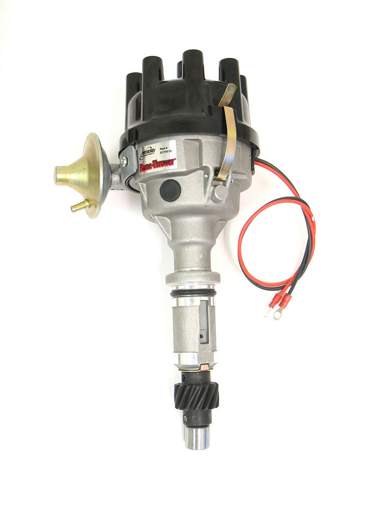 Pertronix Ignition Distributor - Flame-Thrower Performance Cast - Magnetic Pickup - Vacuum / Mechanical Advance -