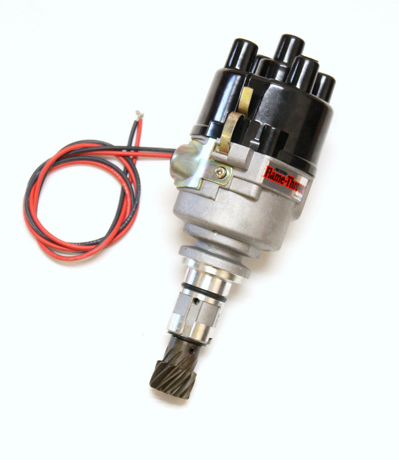 Pertronix Ignition Distributor - Flame-Thrower Performance Cast - Magnetic Pickup - Mechanical Advance - Socket Style