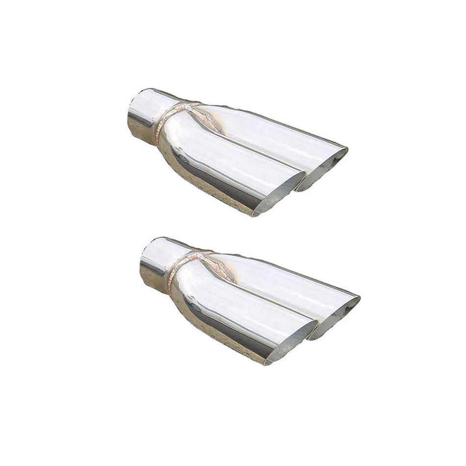 Pypes Performance Exhaust Exhaust Tip - GTO Exhaust Splitters - Slip-On - 2.5 in Inlet - Dual 2.25 in Round Outlets -