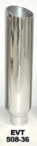 Pypes Performance Exhaust Exhaust Stack - Clamp-On / Weld-On - 5 in OD Inlet - 8 in Round Outlet - 36 in Tall - Single