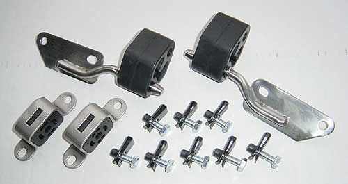 Pypes Performance Exhaust Exhaust Muffler Hanger - Bolt-On - Hardware Included - Stainless / Rubber - Natural - Ford