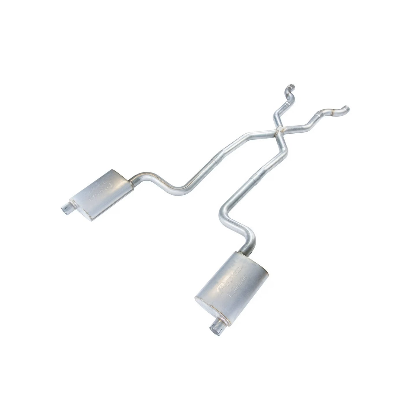 Pypes Performance Exhaust Exhaust System - Header-Back - 2.5 in Diameter - 2.5 in Tips - Stainless - Natural - Chevy