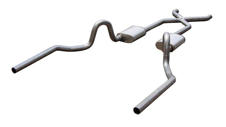 Pypes Performance Exhaust Exhaust System - Race Pro - Header-Back - 2.5 in Diameter - Stainless - GM A-Body 1964-72 -