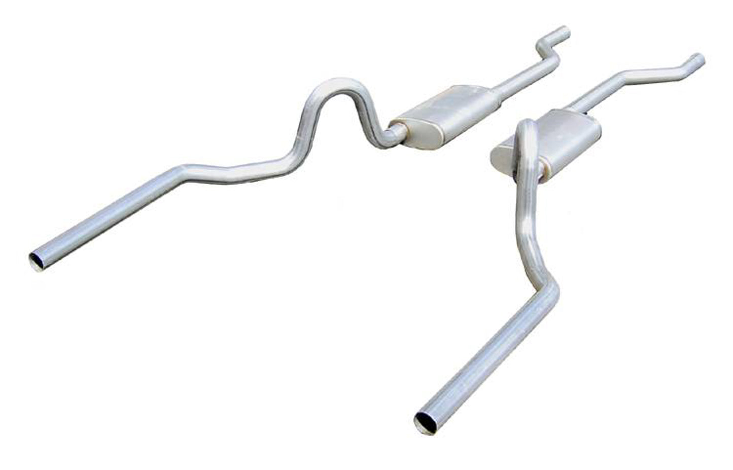 Pypes Performance Exhaust Exhaust System - Turbo Pro - Header-Back - Dual Rear Exit - 2.5 in Diameter - Stainless -