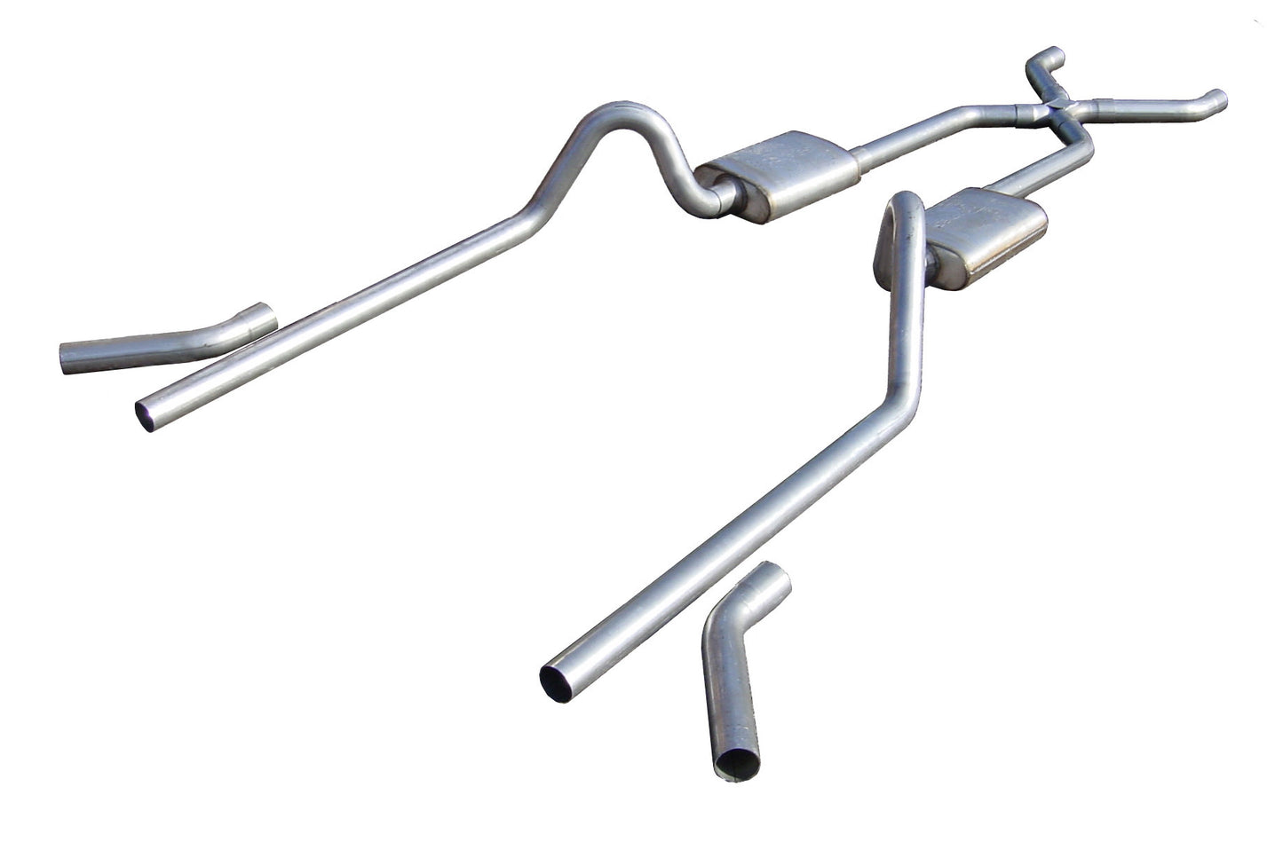 Pypes Performance Exhaust Exhaust System - Street Pro Series - Crossmember-Back - H-Pipe - 2.5 in Diameter - Stainless