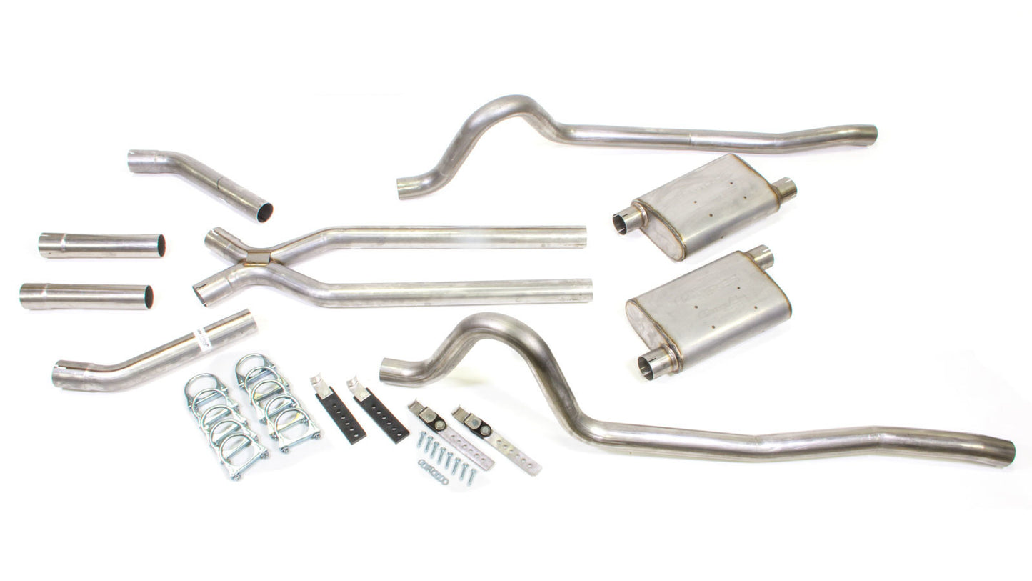 Pypes Performance Exhaust Exhaust System - Street Pro X-Pipe System - Header-Back - 2.5 in Diameter - 2.5 in Tips -
