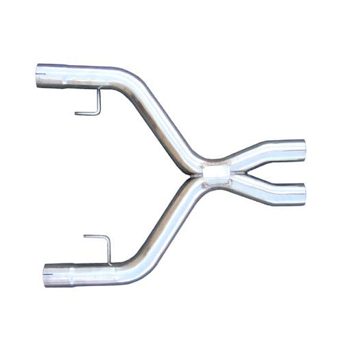 Pypes Performance Exhaust Exhaust X-Pipe - After-Cat - 2.5 in Diameter - Stainless - Natural - Ford Modular - Mustang