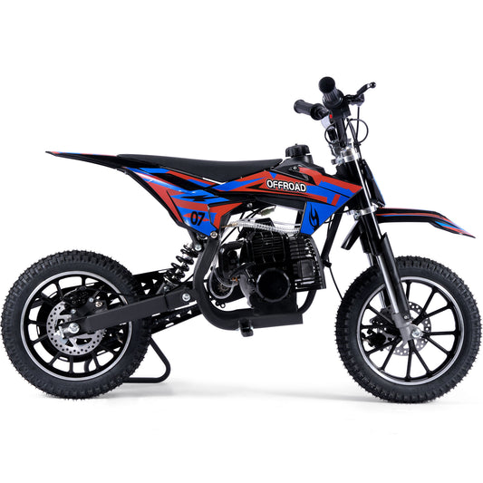 MotoTec Pioneer 49cc 2-Stroke Kids Gas Dirt Bike Red - view 2