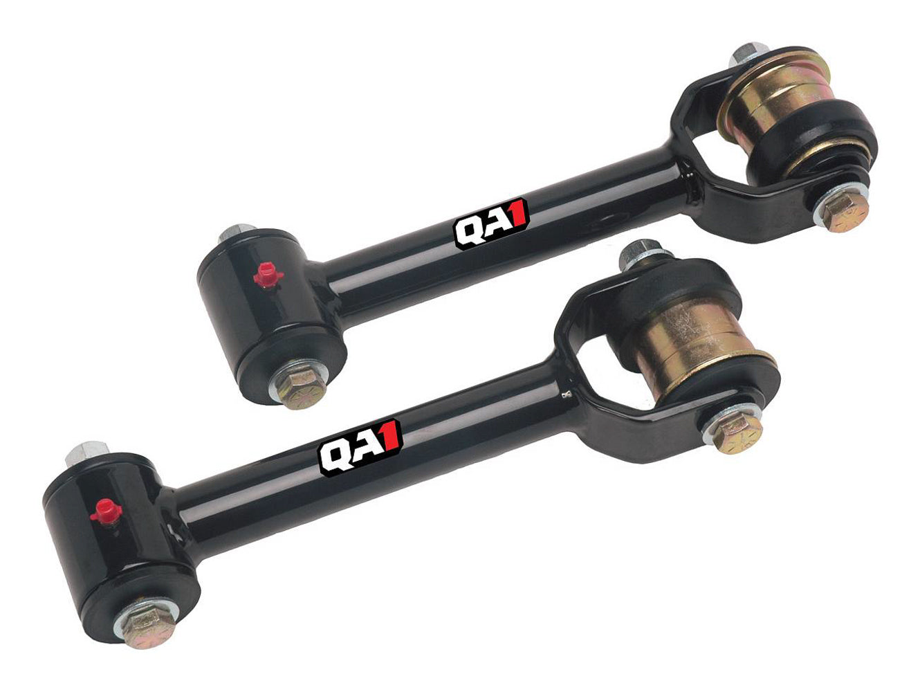 Qa1 Trailing Arm - Rear - Upper - Tubular - Greasable - Polyurethane Bushings - Steel - Black Powder Coat - GM A-Body