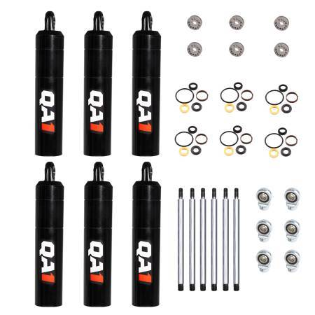 Qa1 Shock - 5Q Series - Twintube - Rebuildable - 7 in Travel - 2.062 in OD - Dry Valve - Steel - Black Zinc Oxide -