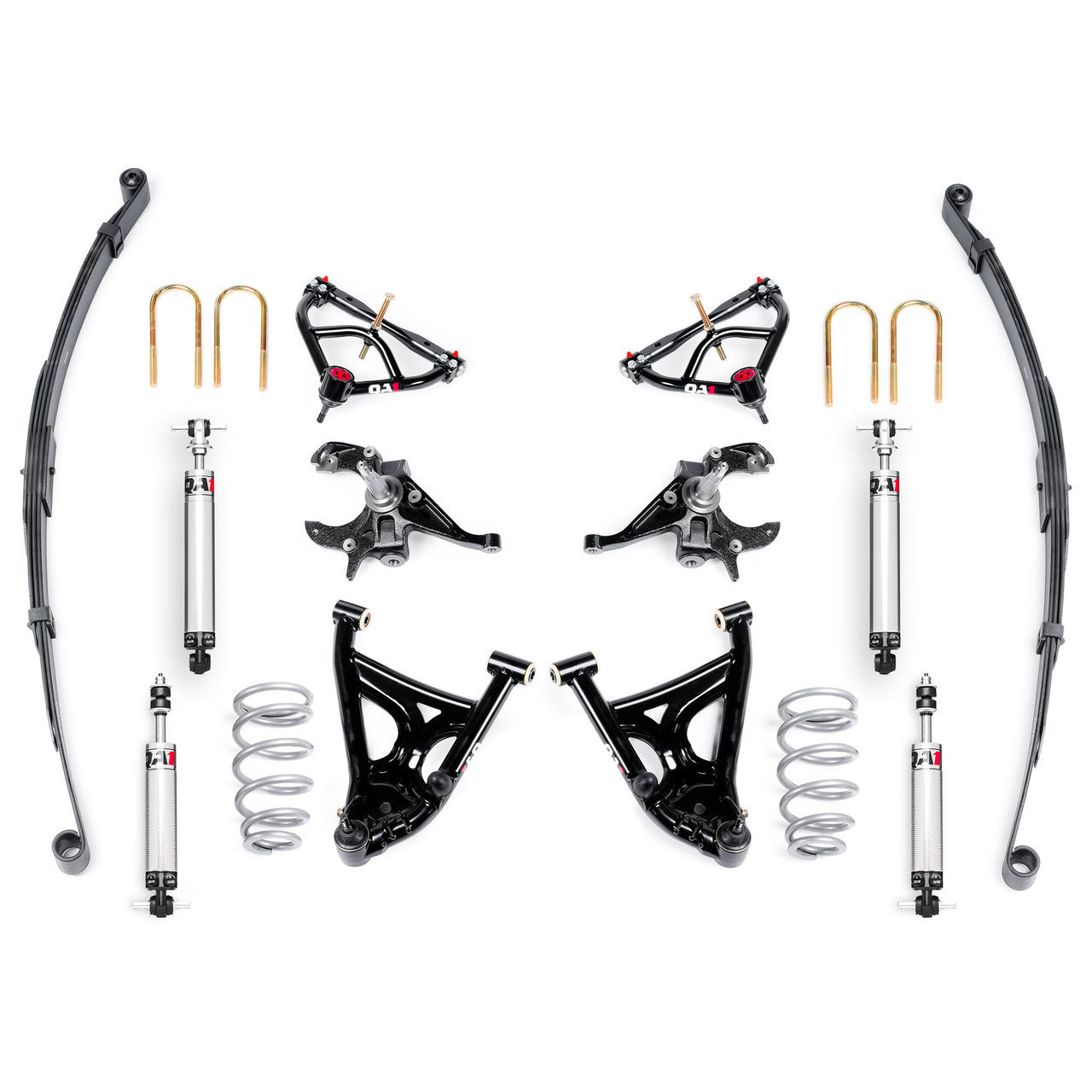 Qa1 Suspension Handling Kit - Level 2 - Control Arms / Spindles / Springs / Shocks / U-Bolts - GM Compact SUV / Truck
