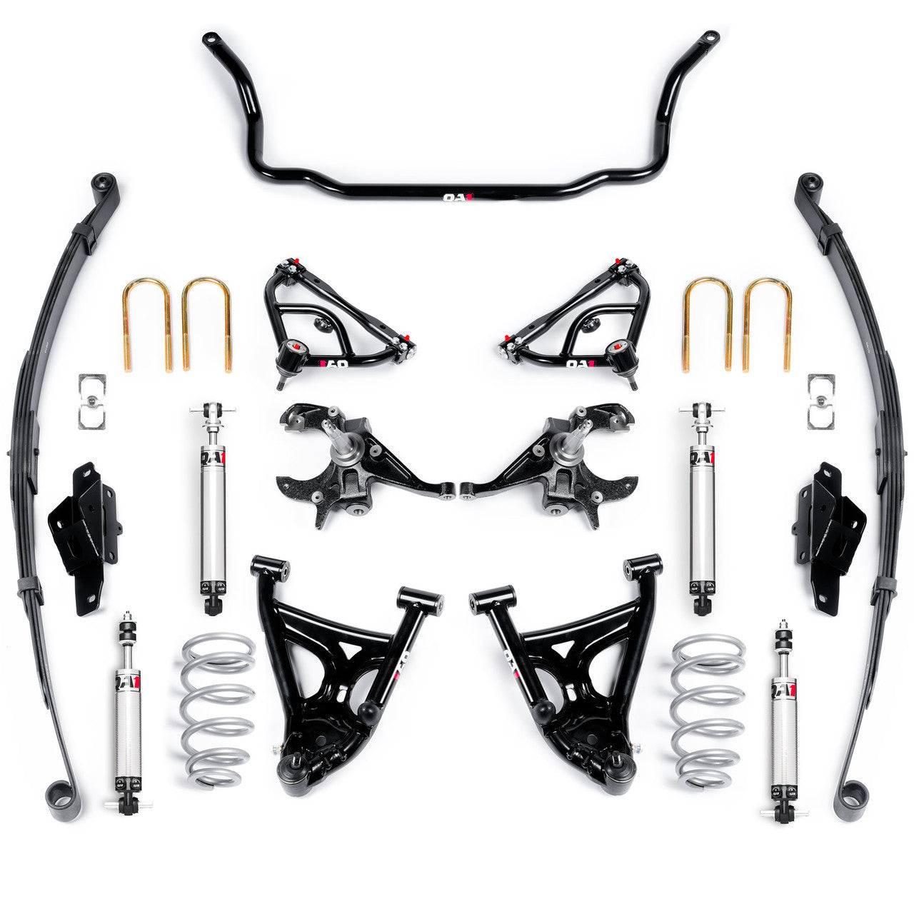 Qa1 Suspension Handling Kit - Level 2 - Control Arms / Spindles / Springs / Shocks / Sway Bar / U-Bolts - GM Compact