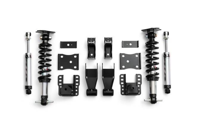 Qa1 Lowering Kit - 3 in Front / 6 in Rear - Single Adjustable - Shocks / Struts / Shackles / Brackets / Hardware - 2WD