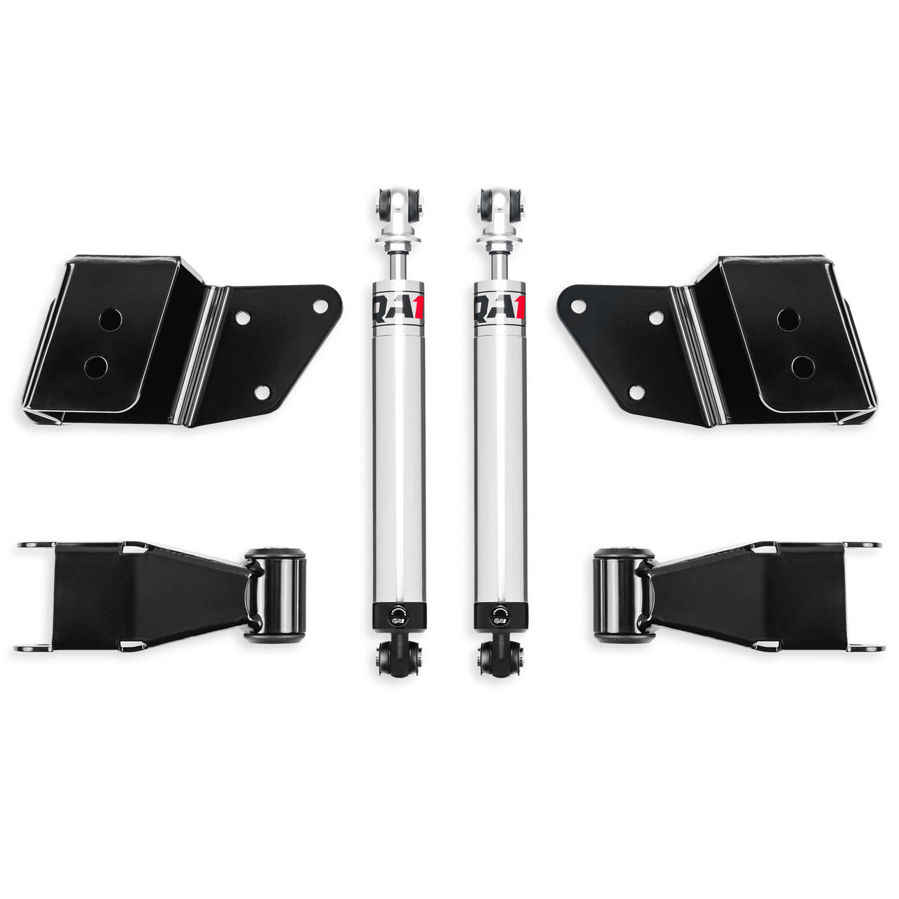 Qa1 Lowering Kit - 2 to 4 in Rear - Single Adjustable - Shocks / Shackles / Brackets - 2WD - Short Bed - GM Fullsize