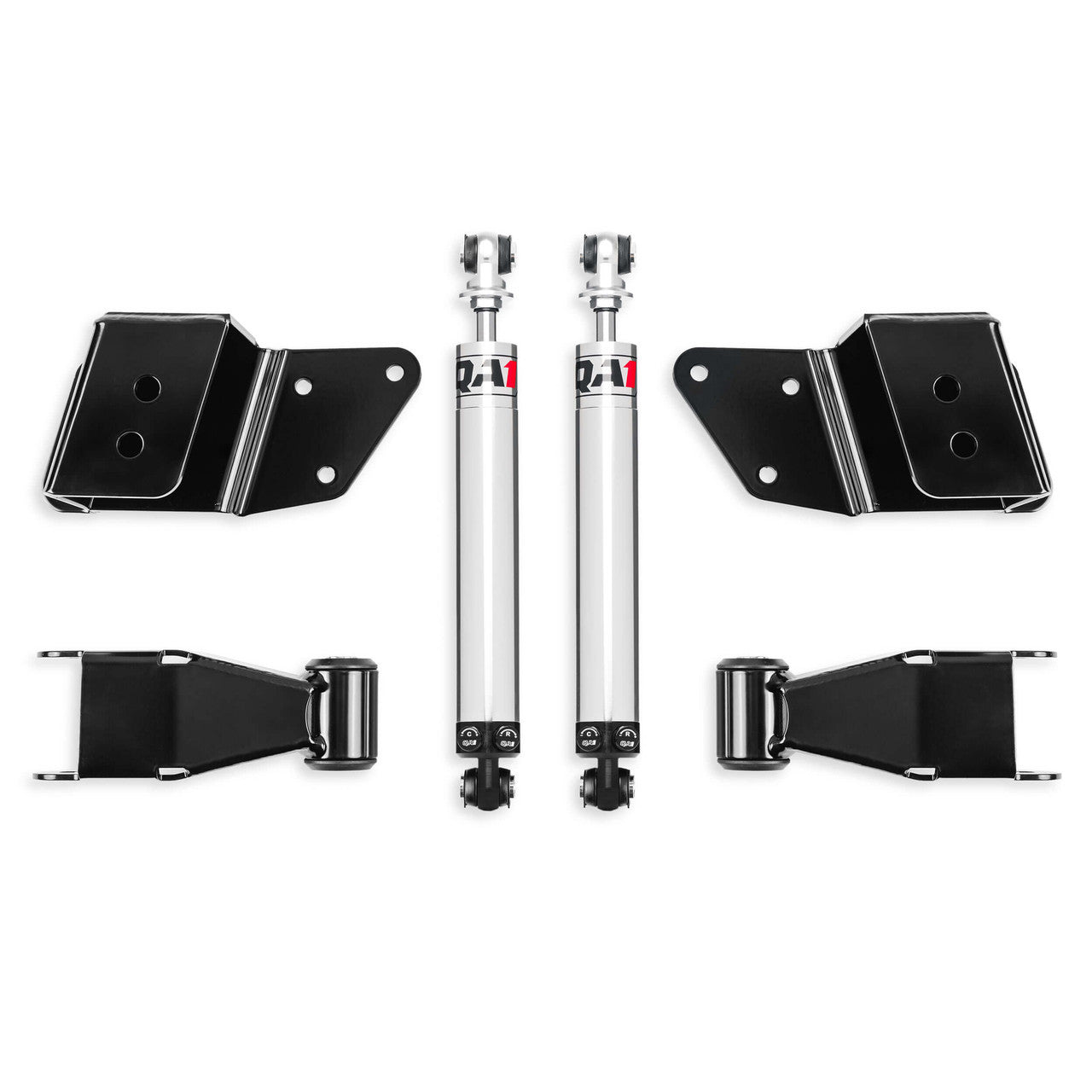 Qa1 Lowering Kit - 2 to 4 in Rear - Double Adjustable - Shocks / Shackles / Brackets - 2WD - Short Bed - GM Fullsize