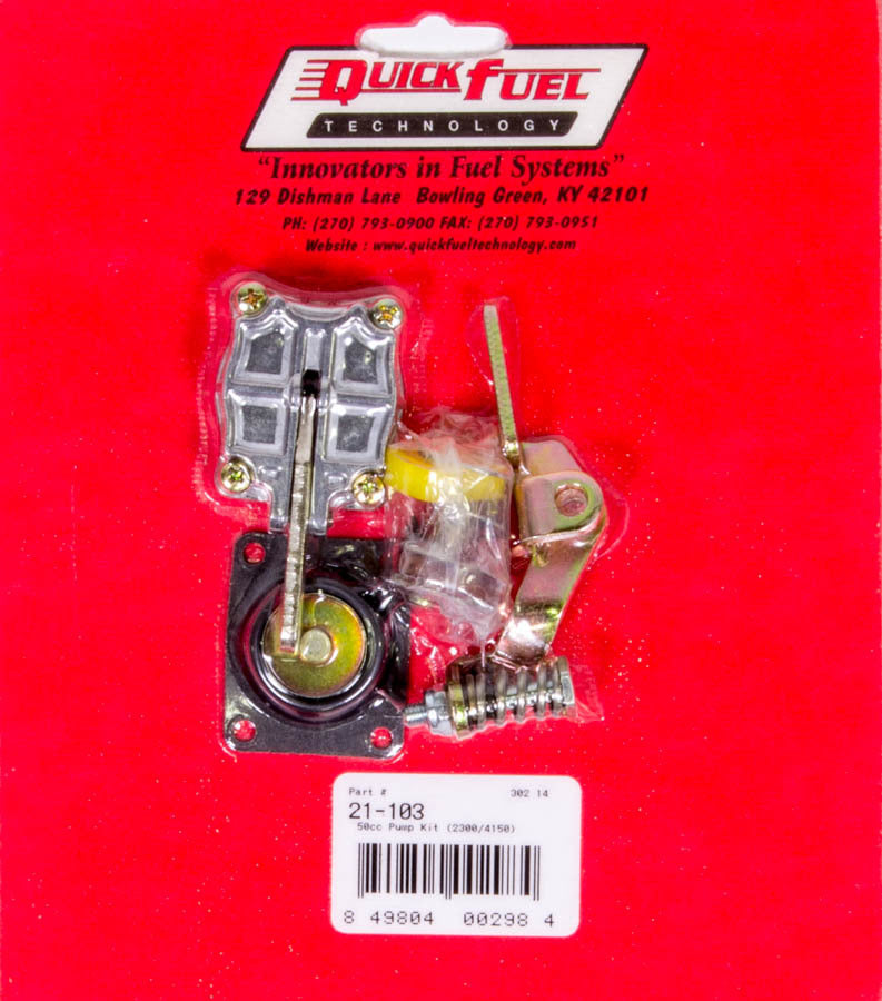 Quick Fuel Technology Accelerator Pump Kit - 50 cc - Arm / Cam / Cover / Diaphragm / Hardware / Spring - Holley /