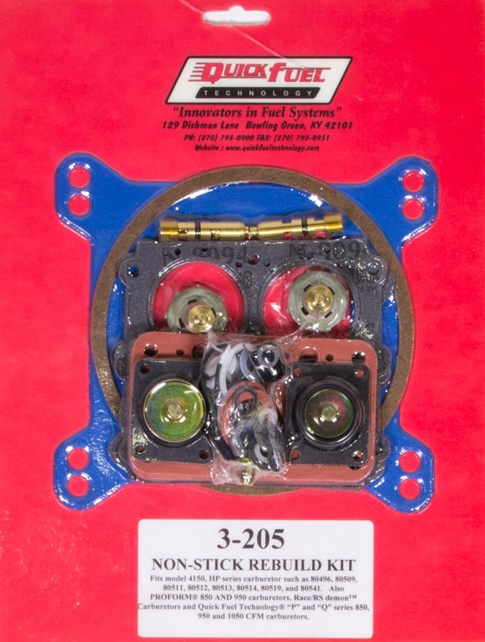Quick Fuel Technology Carburetor Rebuild Kit - Performance - 830 to 1050 CFM - Holley 4150 / Quick Fuel Carburetors -