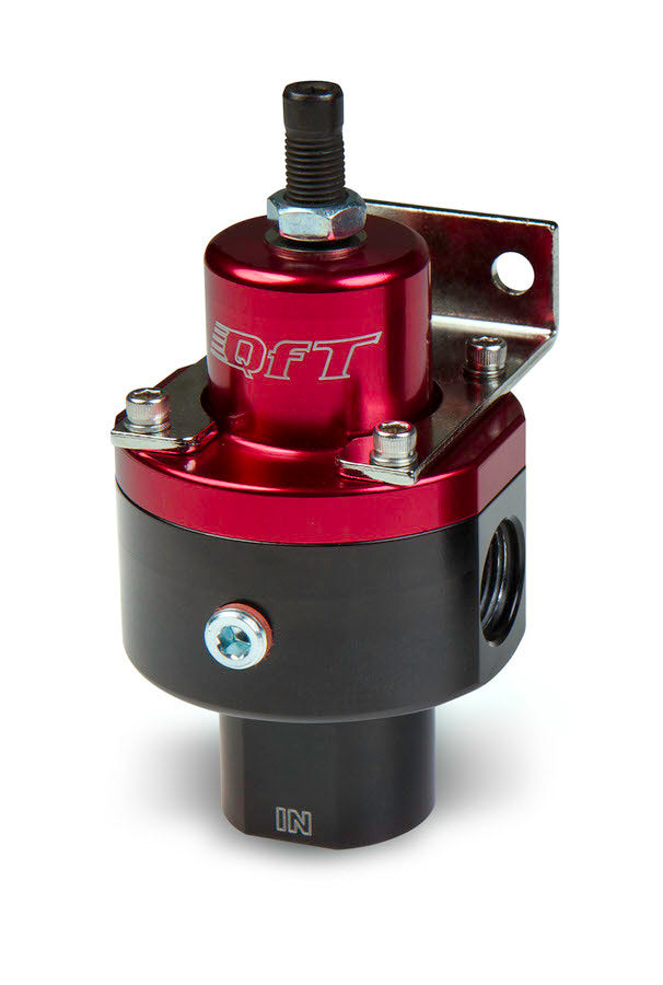 Quick Fuel Technology Fuel Pressure Regulator - 5 to 8 psi - In-Line - 10 AN O-Ring Inlet - Dual 8 AN O-Ring Outlets -