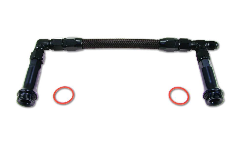 Quick Fuel Technology Carburetor Fuel Line - Q-Series - 6 AN Male Inlet - Dual 7/8-20 in Male Outlets - Braided Nylon