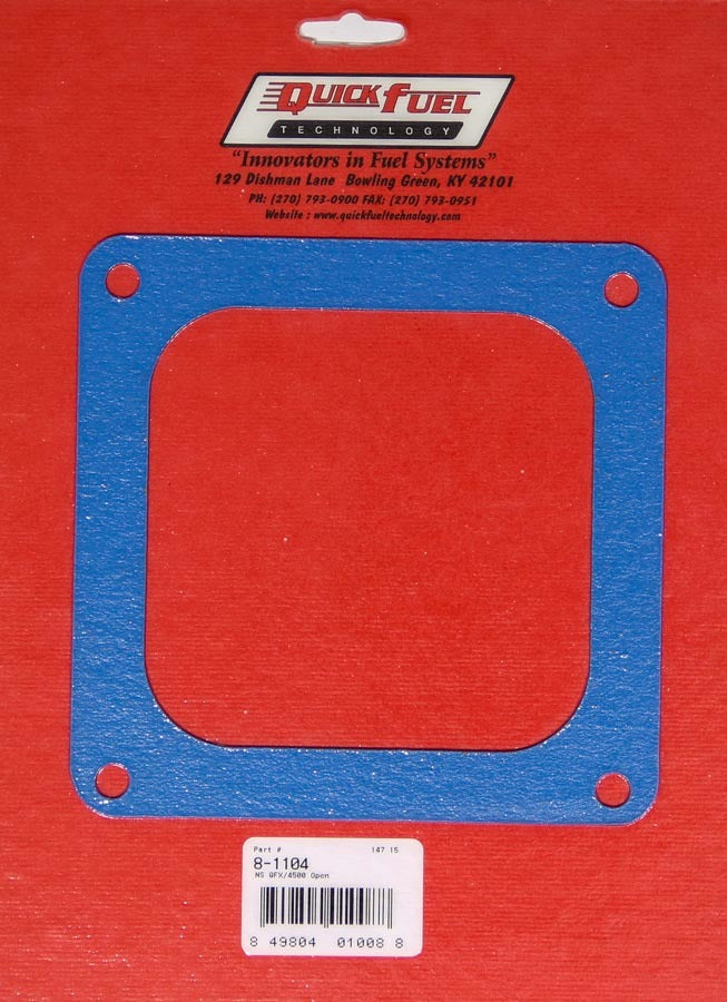 Quick Fuel Technology Carburetor Base Plate Gasket - 4-Barrel - Open - 0.063 in Thick - Composite - Dominator Flange -