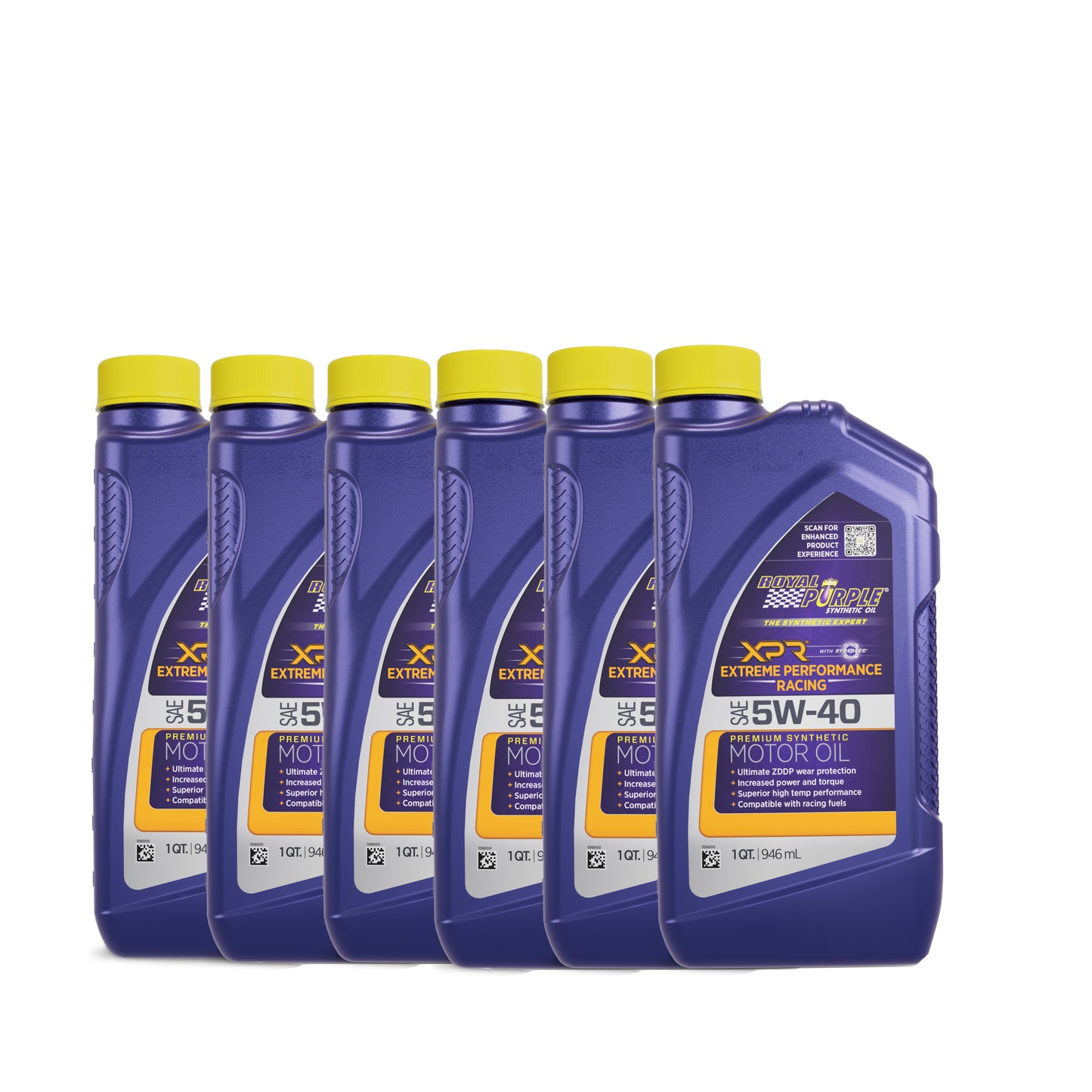 Royal Purple Motor Oil - XPR - 5w40 - Synthetic - 1 qt Bottle - Set of 6