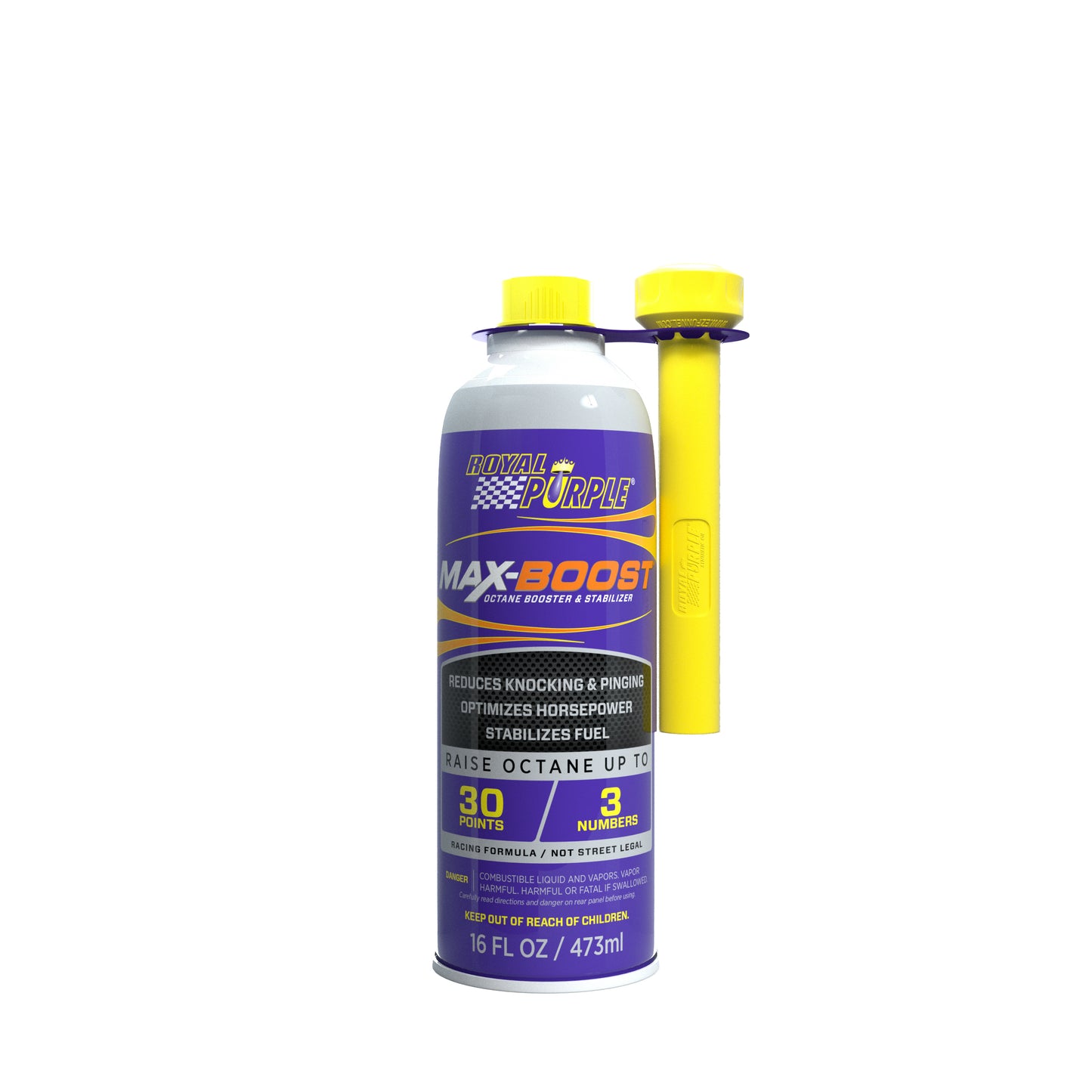 Royal Purple Fuel Additive - Max-Boost - System Cleaner - Stabilizer - Octane Booster - 16 oz Bottle - Gas - Set of 6
