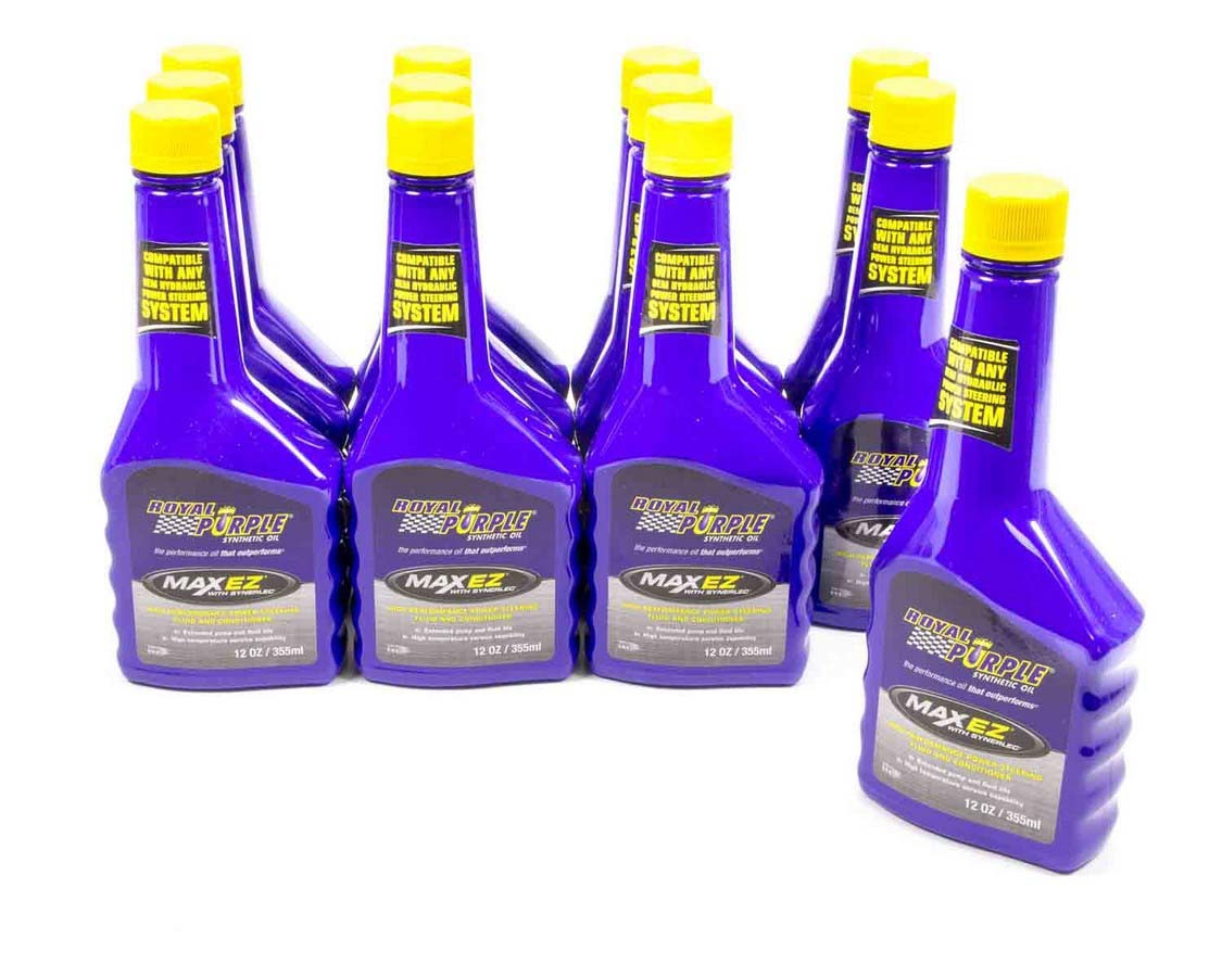 Royal Purple Power Steering Fluid - Max EZ - Synthetic - 12 oz Bottle - Set of 12