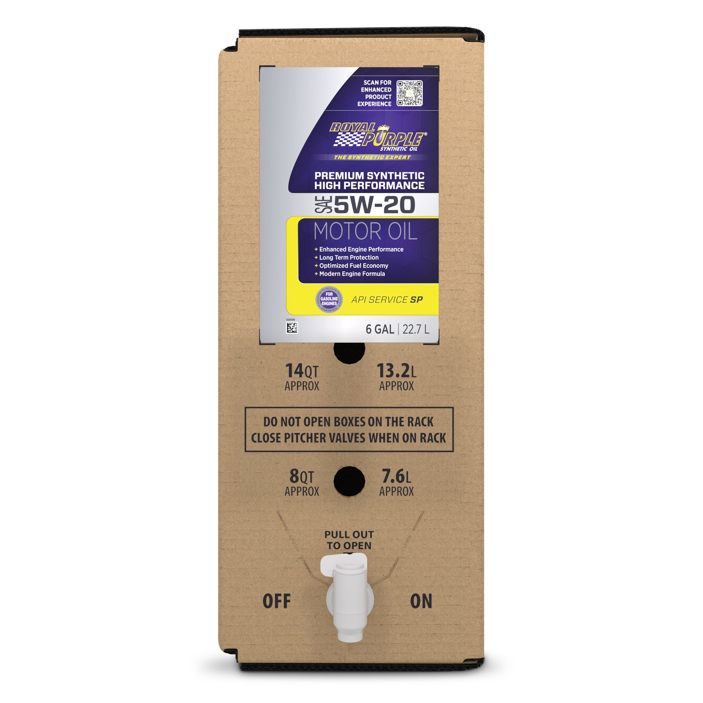 Royal Purple Motor Oil - High Performance - Synthetic - 5W20 - 6 gal Box - Each