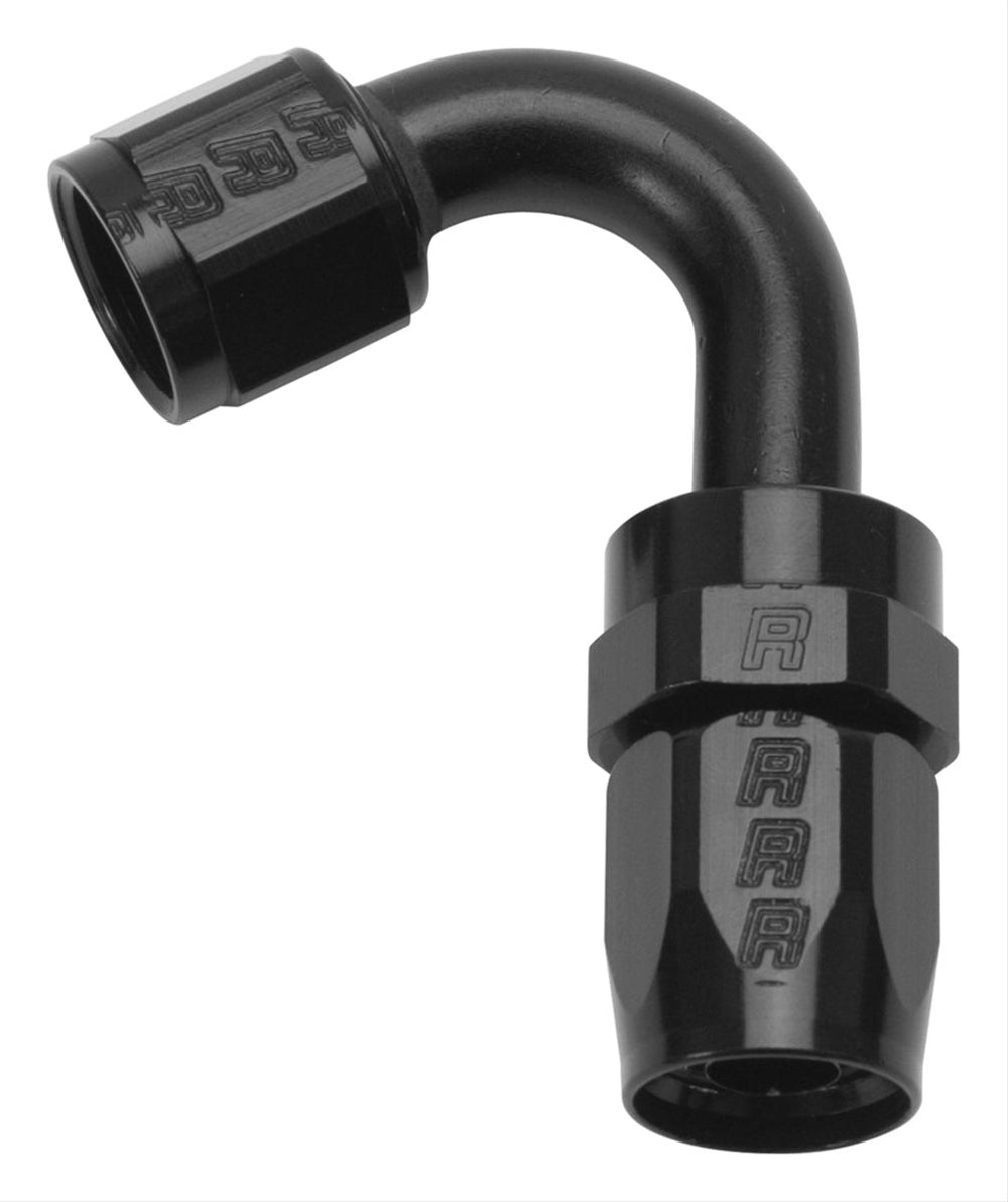 Russell Fitting - Hose End - ProClassic - 120 Degree - 8 AN Hose to 8 AN Female - Swivel - Aluminum - Black Anodized -
