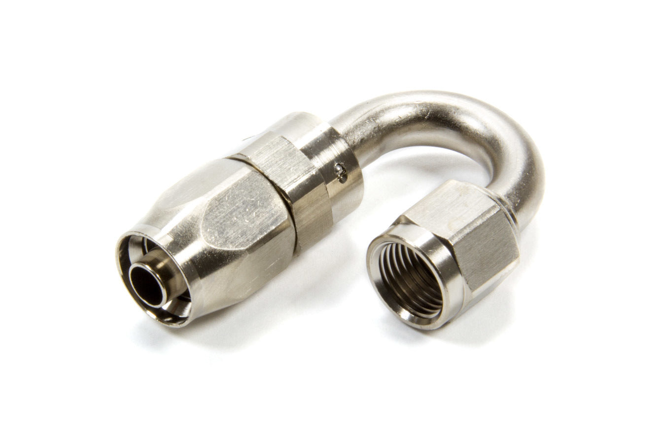Russell Fitting - Hose End - Full Flow Swivel - 180 Degree - Tight Radius - 6 AN Hose to 6 AN Female Swivel - Aluminum