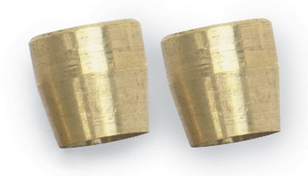 Russell Compression Ferrule - 6 AN - 3/8 in Tube - Brass - Natural - Pair