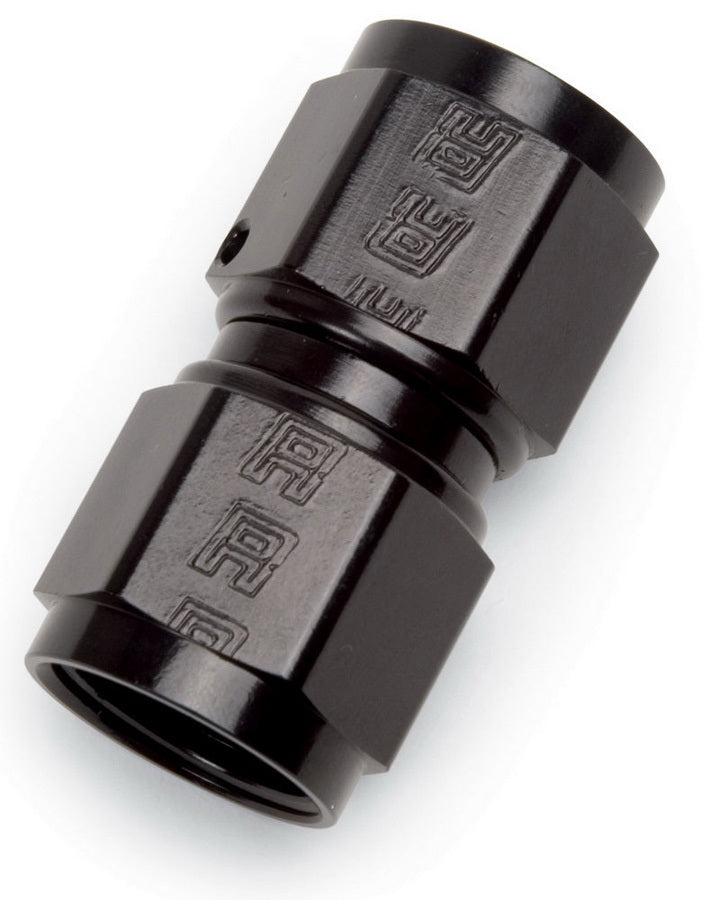 Russell Fitting - Adapter - Straight - 8 AN Female Swivel to 8 AN Female Swivel - Aluminum - Black Anodized - Each