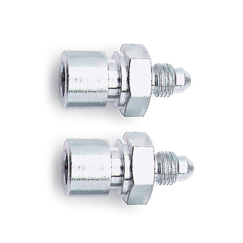Russell Fitting - Adapter - Straight - 3/8-24 in Inverted Flare Female to 4 AN Male - Steel - Zinc Plated - 3/16 in