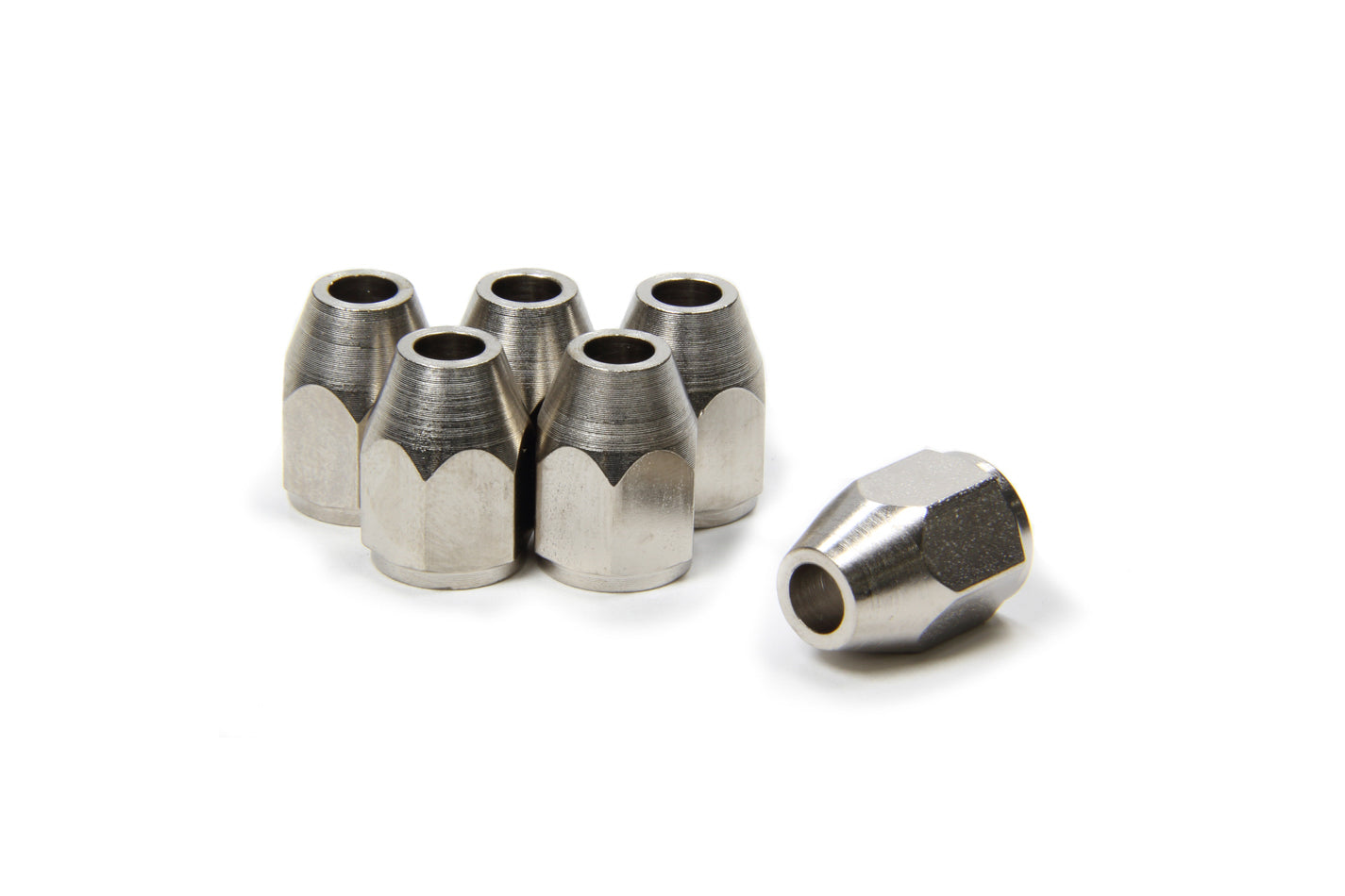 Russell Fitting - Tube Nut - 3 AN - 3/16 in Tube - Steel - Integrated Tube Sleeve - Nickel Plated - Set of 6