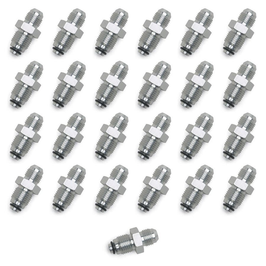 Russell Fitting - Adapter - Straight - 6 AN Male to 18 mm x 1.50 Male O-Ring - Steel - Nickel Plated - Set of 25