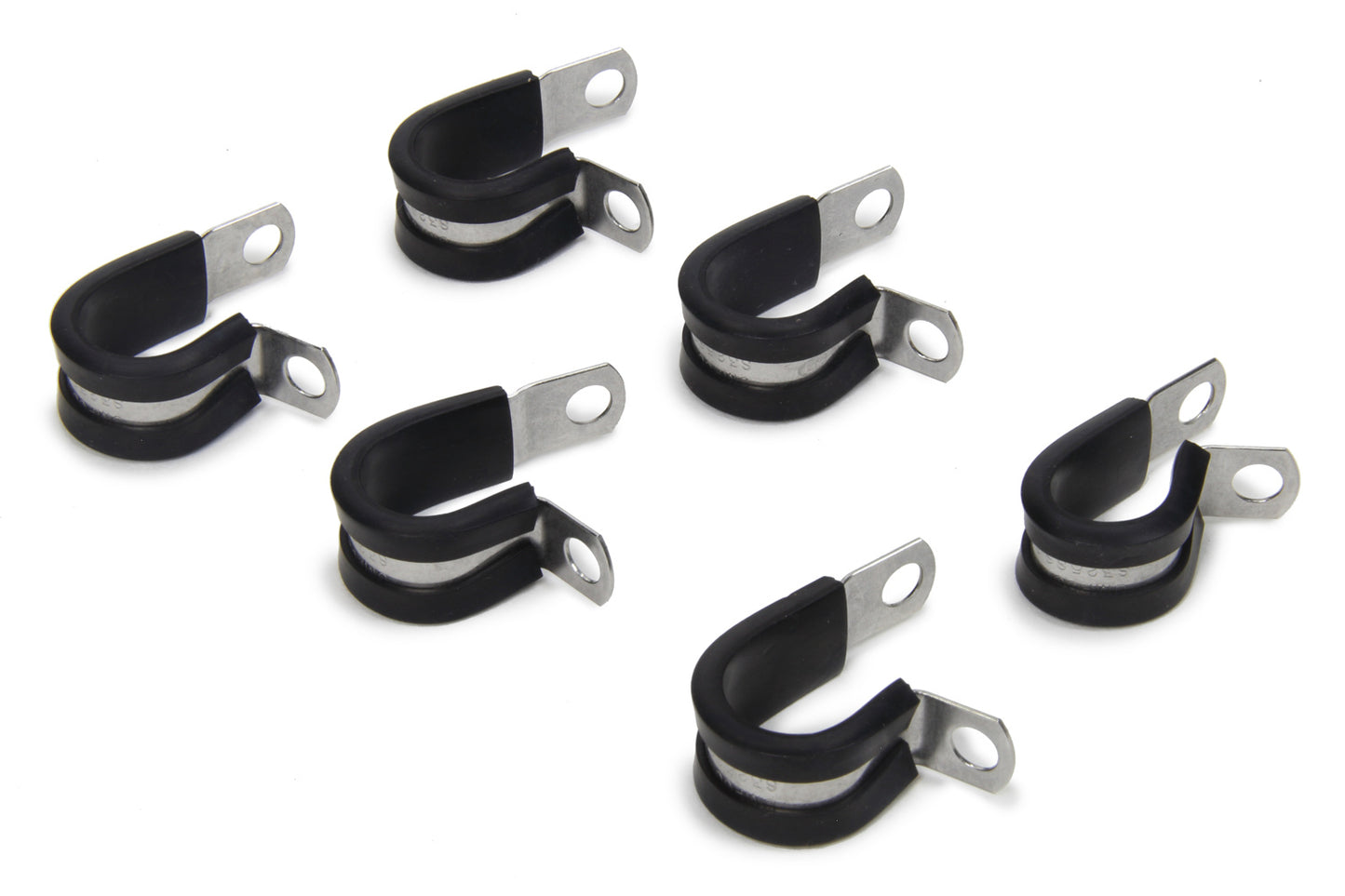 Russell Line Clamp - Adel - 8 AN Hose - Rubber Lining - Steel - Set of 6
