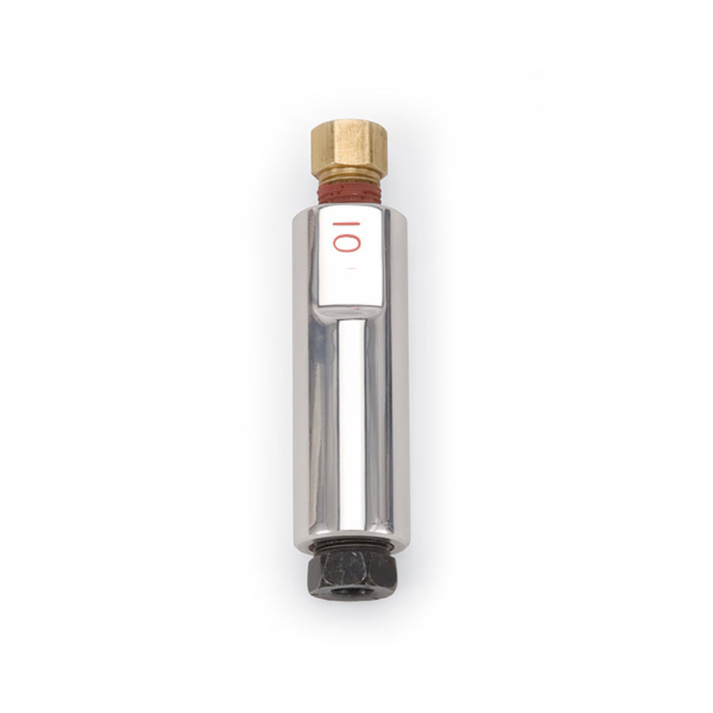 Russell Residual Pressure Valve - 10 lb - 3/8 in NPT Inlet - 3/8 in NPT Outlet - Aluminum - Polished - Each