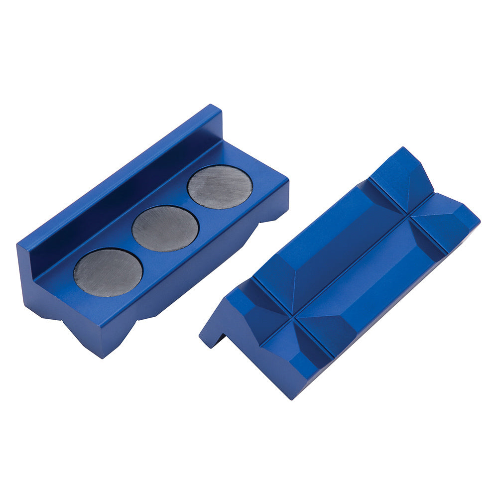 Russell Vise Insert - Vise Jaws - Aluminum - Blue Anodized - Pair