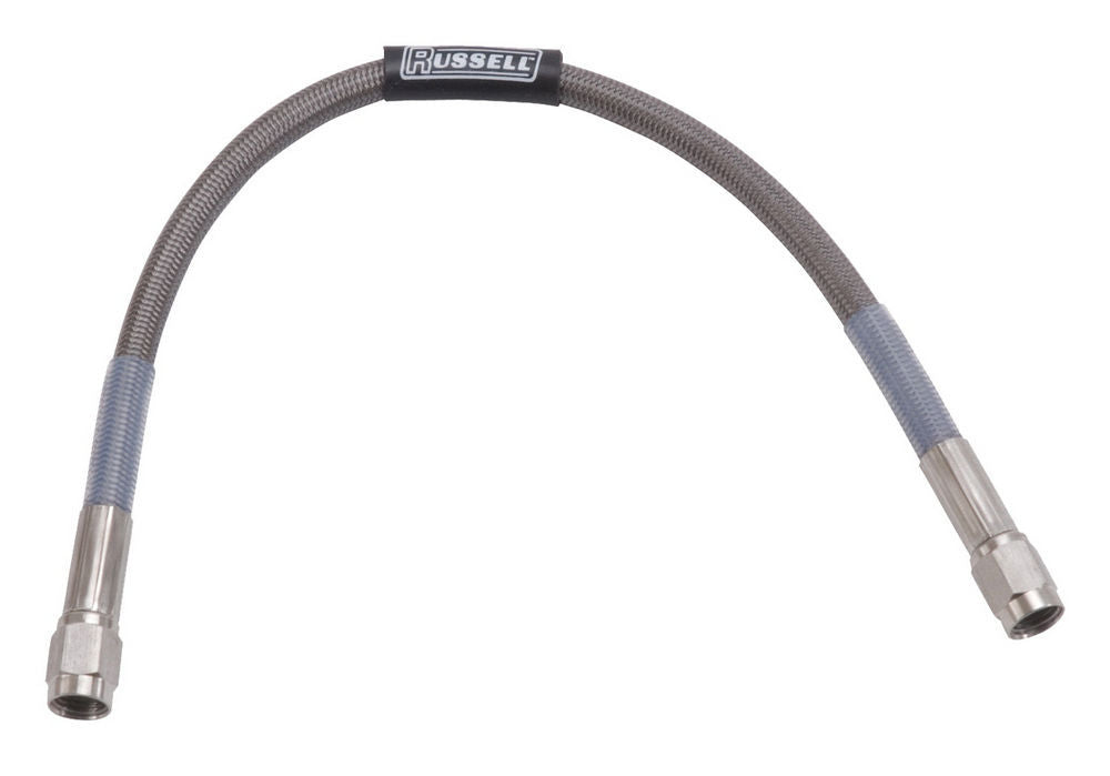 Russell AN Hose Assembly - Endura - 9 in Long - 3 AN Hose - 3 AN Straight Female to 3 AN Straight Female - DOT