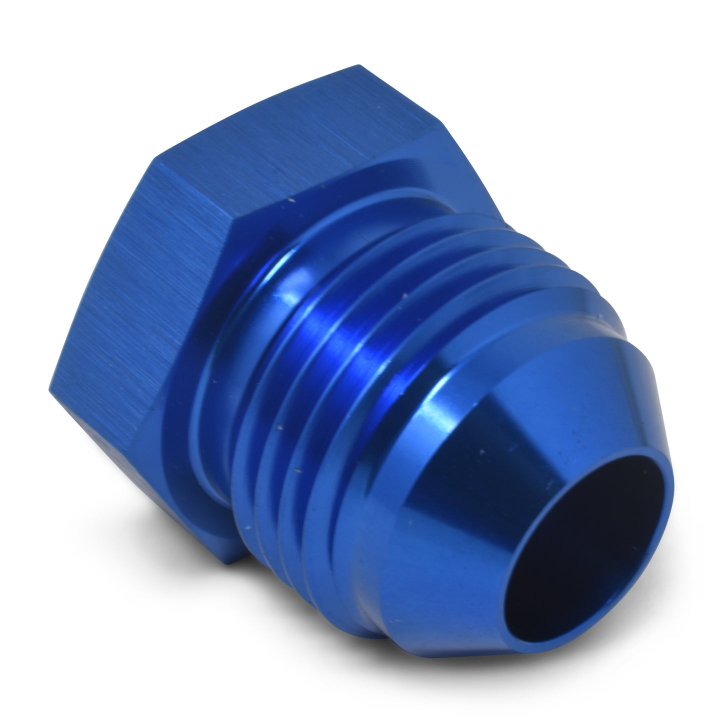 Russell Fitting - Plug - 4 AN - Hex Head - Aluminum - Blue Anodized - Each