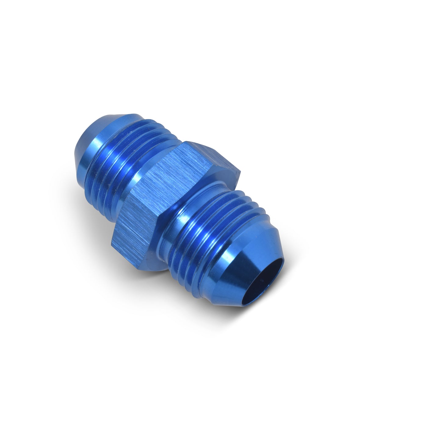 Russell Fitting - Adapter - Straight - 3 AN Male to 3 AN Male - Aluminum - Blue Anodized - Each