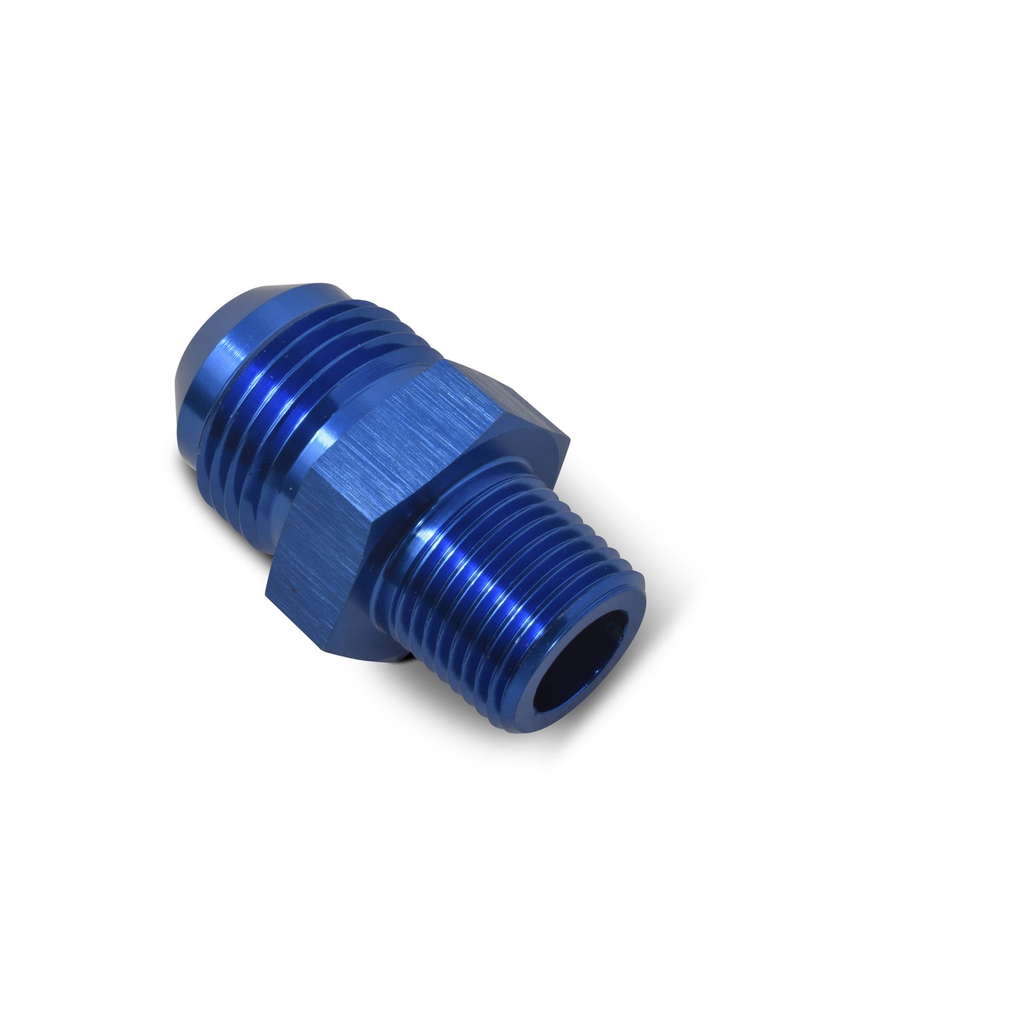 Russell Fitting - Adapter - Straight - 3 AN Male to 1/8 in NPT Male - Aluminum - Blue Anodized - Each